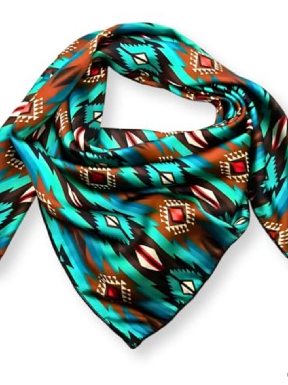 Silk Blend Wild Rag 36in Western Cowboy Bandana Square Scarf